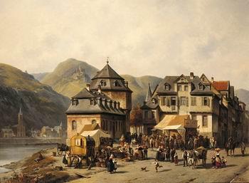 unknow artist European city landscape, street landsacpe, construction, frontstore, building and architecture. 268 oil painting picture